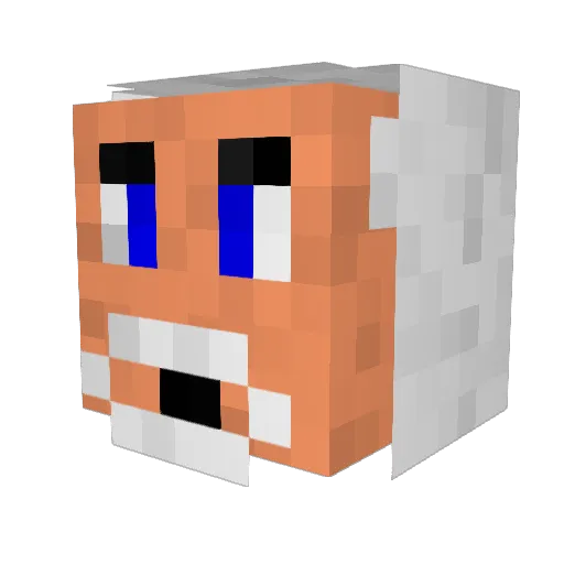 scott_har Minecraft avatar head, 3D render