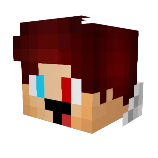 scottcairney Minecraft avatar head, 3D render
