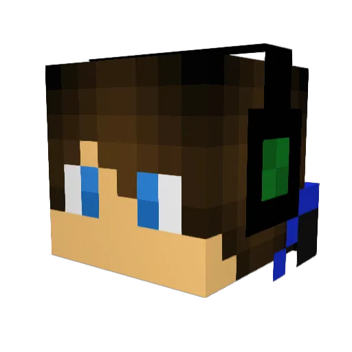 scottsworlds Minecraft avatar head, 3D render