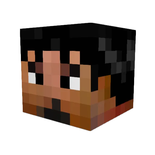 scottw14 Minecraft avatar head, 3D render
