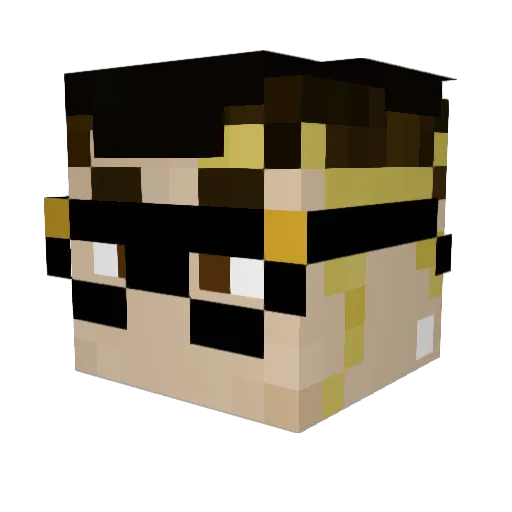 scottyfiddle Minecraft avatar head, 3D render