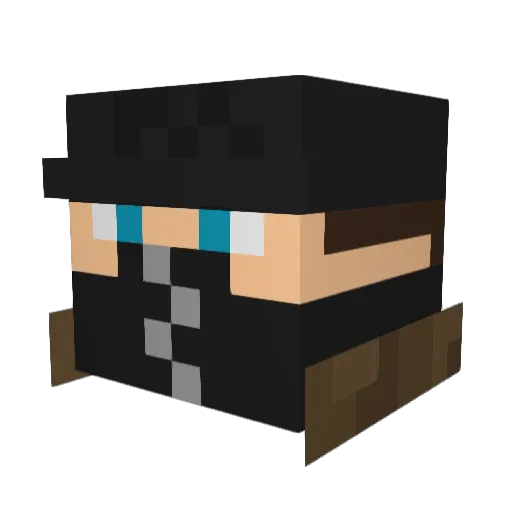 scout69 Minecraft avatar head, 3D render