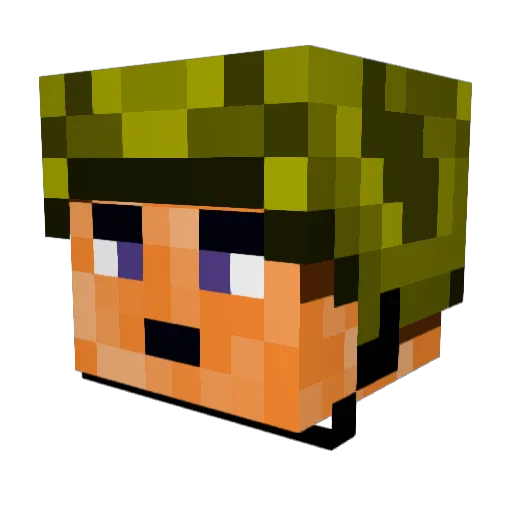 scoutmantis Minecraft avatar head, 3D render