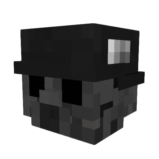 scpscp Minecraft avatar head, 3D render