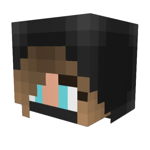 scralle Minecraft avatar head, 3D render