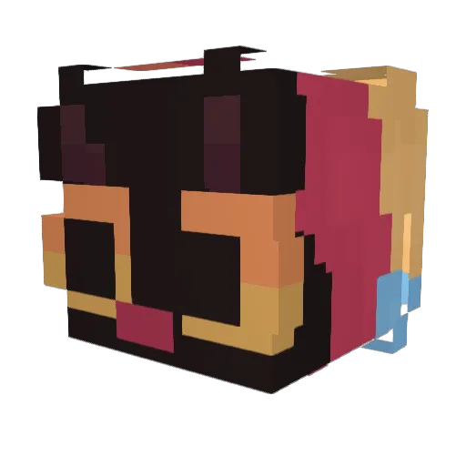 scrambledmegg02 Minecraft avatar head, 3D render