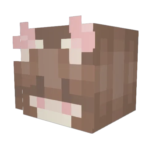 scrapgirl Minecraft avatar head, 3D render