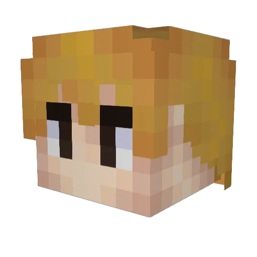 scrappy_doo23 Minecraft avatar head, 3D render