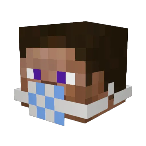 scrappy_iron Minecraft avatar head, 3D render