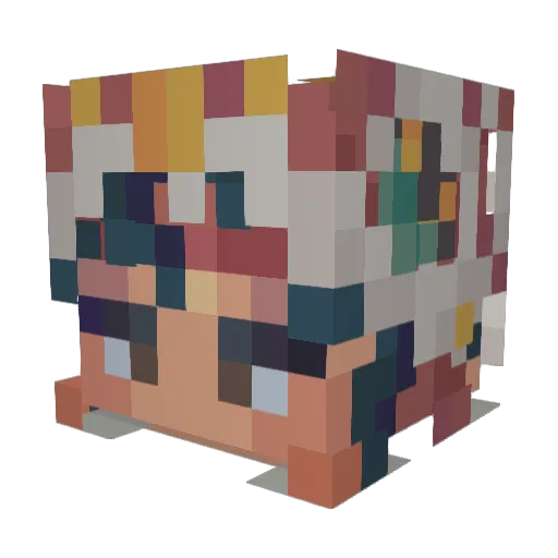 scrappydoo02 Minecraft avatar head, 3D render