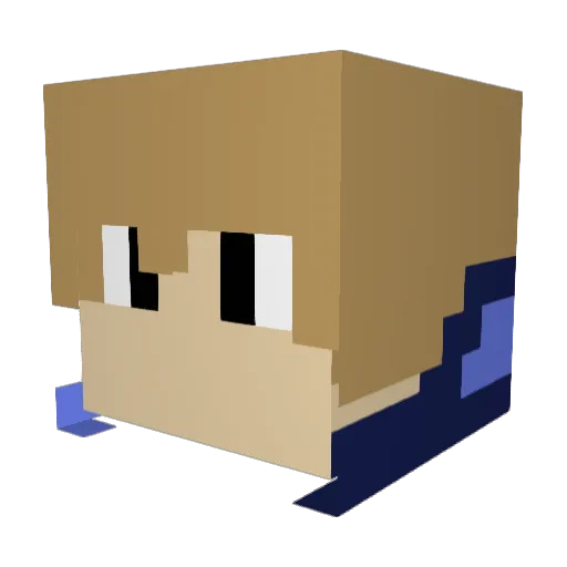 scrat321 Minecraft avatar head, 3D render