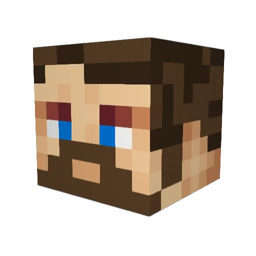 scratch626 Minecraft avatar head, 3D render