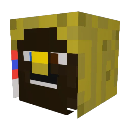 scrawca Minecraft avatar head, 3D render