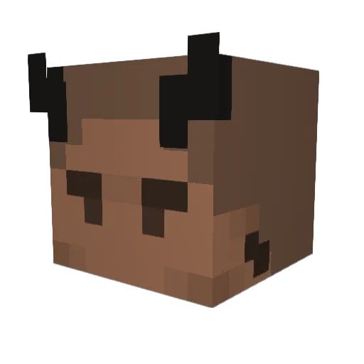 scrawnyyyy Minecraft avatar head, 3D render