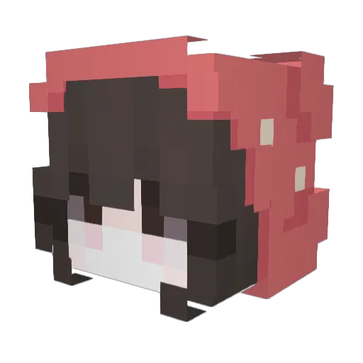 scrcasm Minecraft avatar head, 3D render