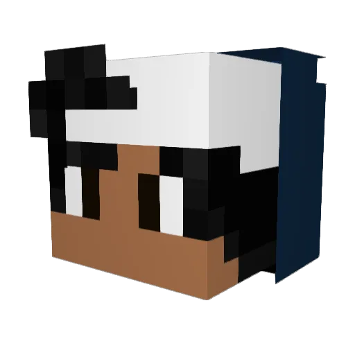 screamwest Minecraft avatar head, 3D render