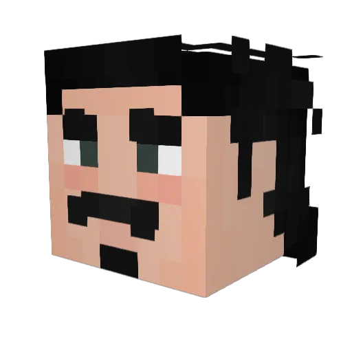screeld Minecraft avatar head, 3D render
