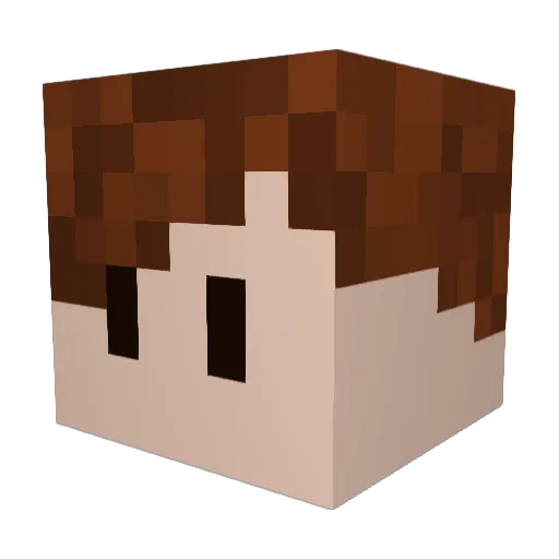 scriptedcoded Minecraft avatar head, 3D render