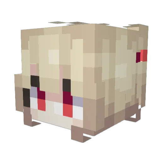 scriptedel Minecraft avatar head, 3D render