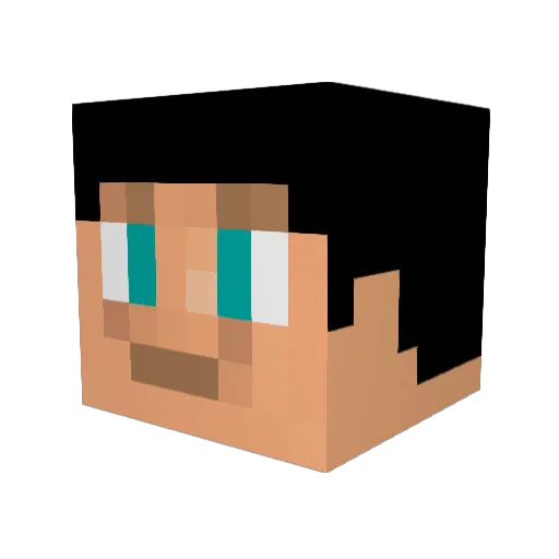 scriptic Minecraft avatar head, 3D render