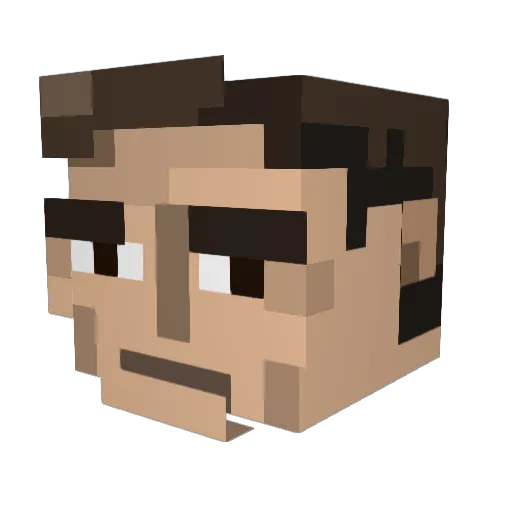 scrobbymuckdoogy Minecraft avatar head, 3D render