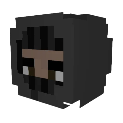 scroll556 Minecraft avatar head, 3D render