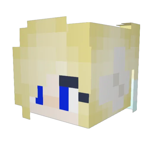 scrolpol Minecraft avatar head, 3D render