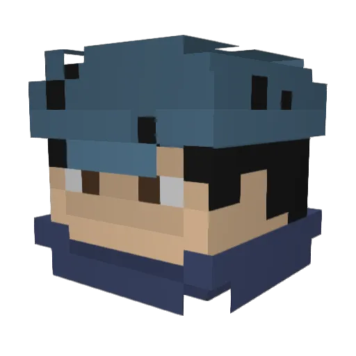 scroncher Minecraft avatar head, 3D render