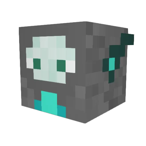 scrub004 Minecraft avatar head, 3D render