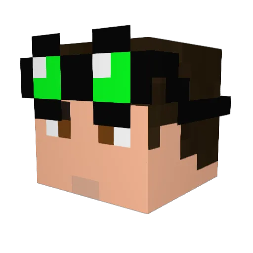 scrubby13 Minecraft avatar head, 3D render