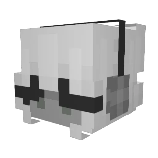 scruffing Minecraft avatar head, 3D render