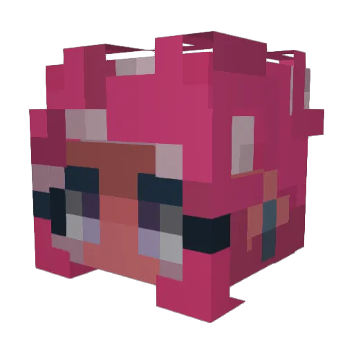 scrufflix Minecraft avatar head, 3D render