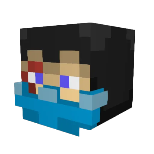scruffy76 Minecraft avatar head, 3D render