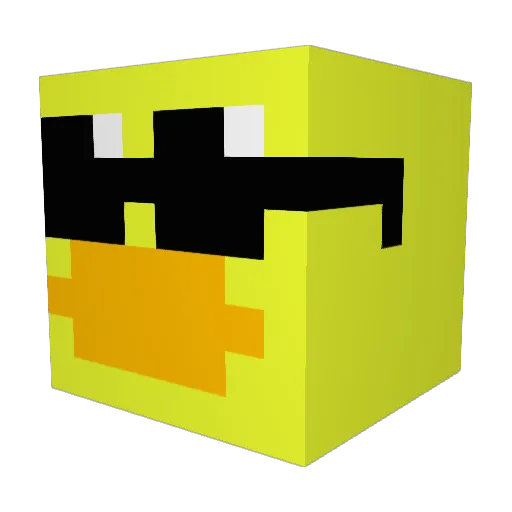 scruffyduck Minecraft avatar head, 3D render