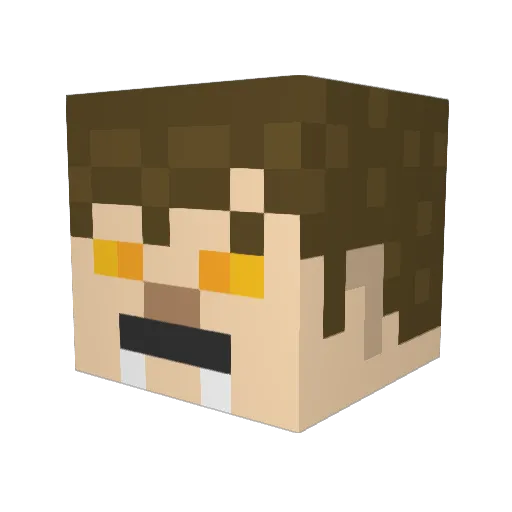 scsammysc Minecraft avatar head, 3D render