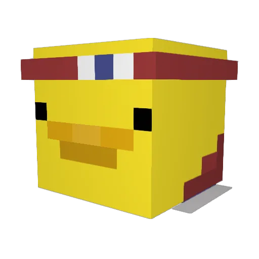 scuat Minecraft avatar head, 3D render
