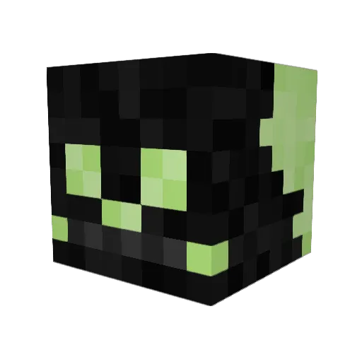 scuba25 Minecraft avatar head, 3D render