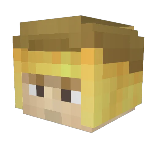 scuff_d Minecraft avatar head, 3D render