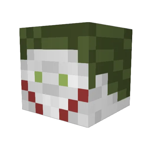scuffle Minecraft avatar head, 3D render