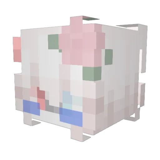 scufty Minecraft avatar head, 3D render