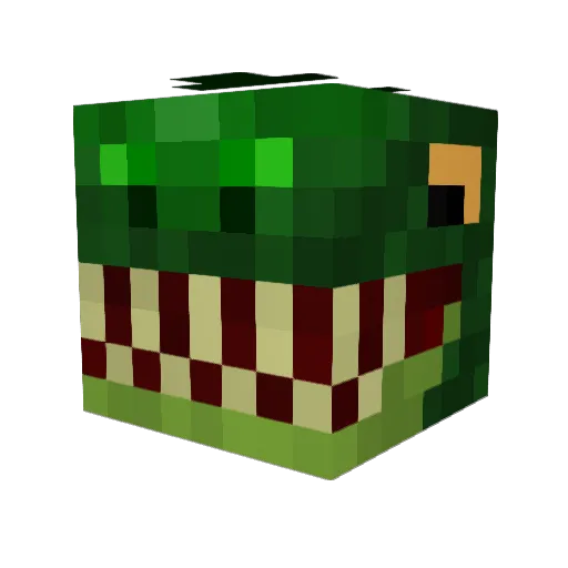 scumaroo Minecraft avatar head, 3D render