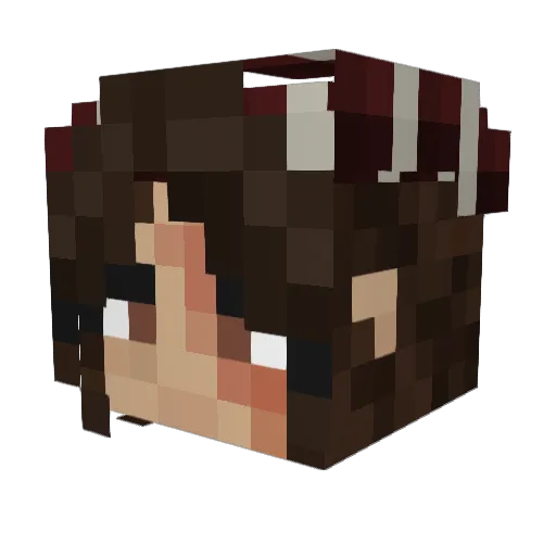scurrybeast Minecraft avatar head, 3D render