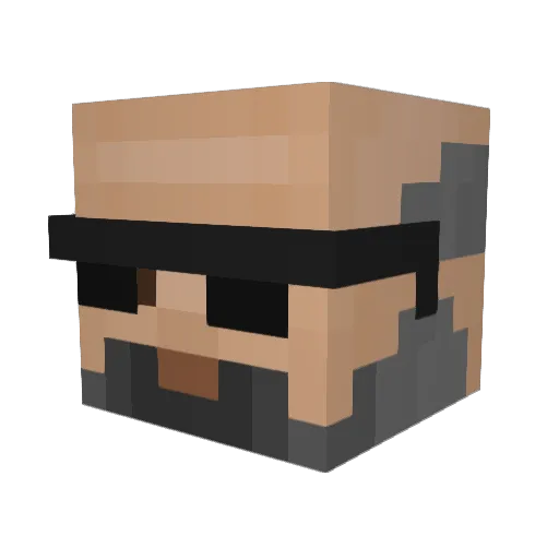 scurviboi Minecraft avatar head, 3D render
