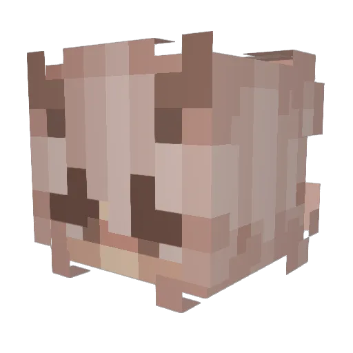 scxllu Minecraft avatar head, 3D render