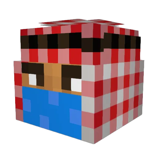 scyomo Minecraft avatar head, 3D render