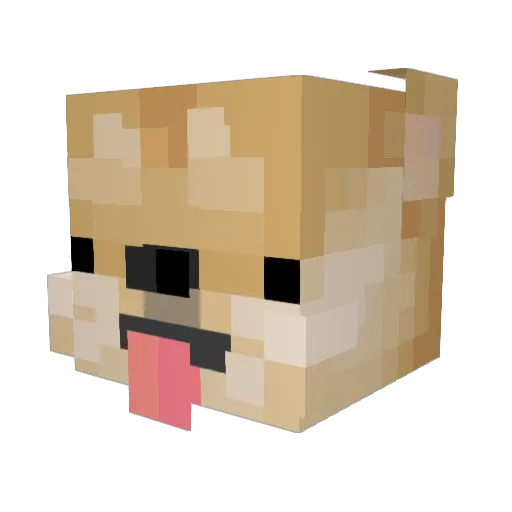 sd0h_ Minecraft avatar head, 3D render