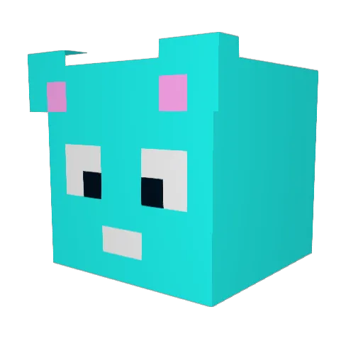 sdaasdwe Minecraft avatar head, 3D render