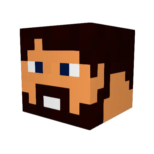 sdafda Minecraft avatar head, 3D render