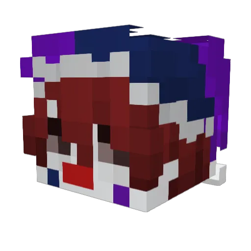 sdayvbr Minecraft avatar head, 3D render