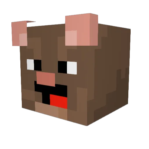 sdcrat Minecraft avatar head, 3D render
